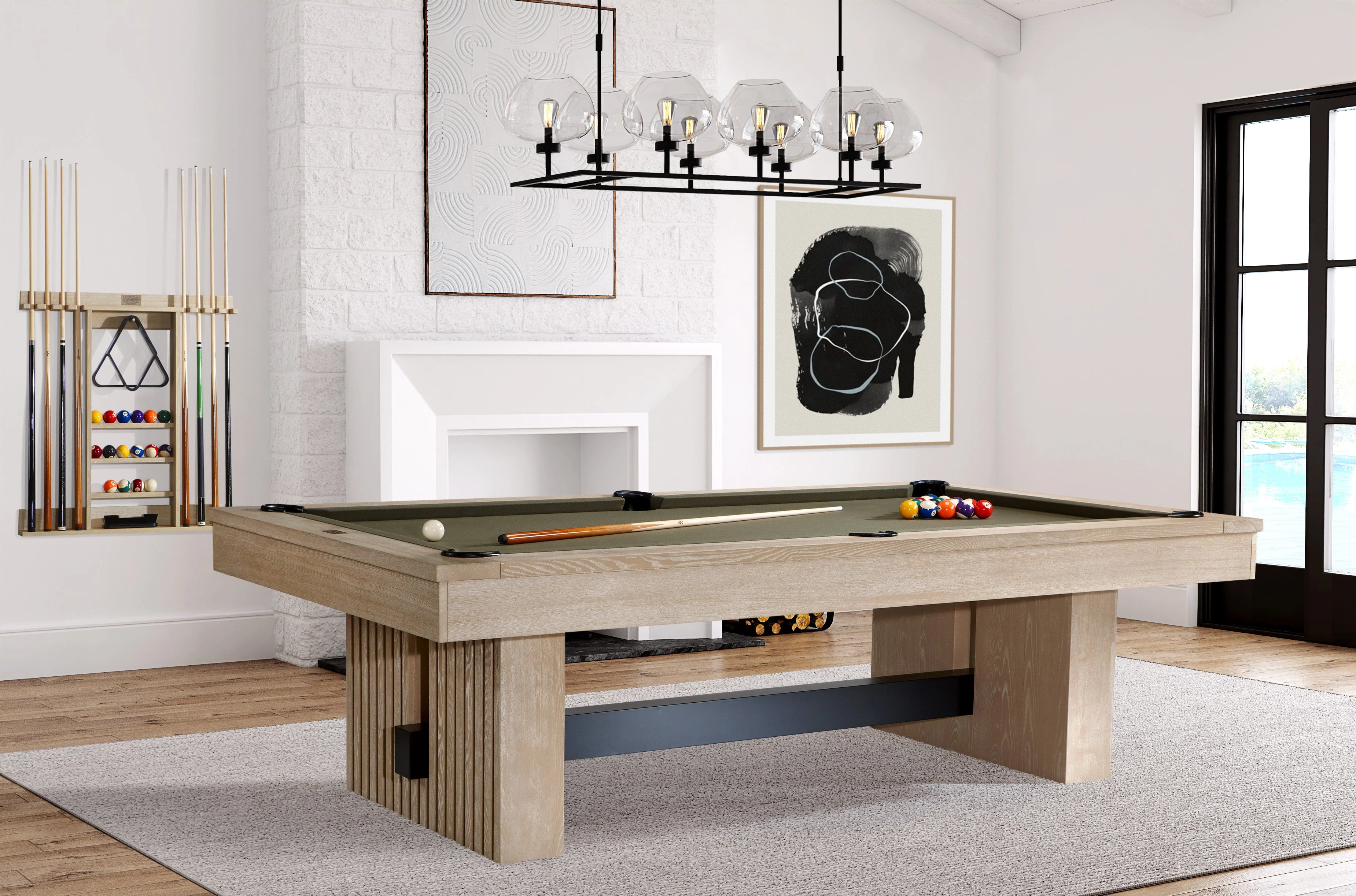 Vancouver 8' Pool Table - Natural Ash - Image 2