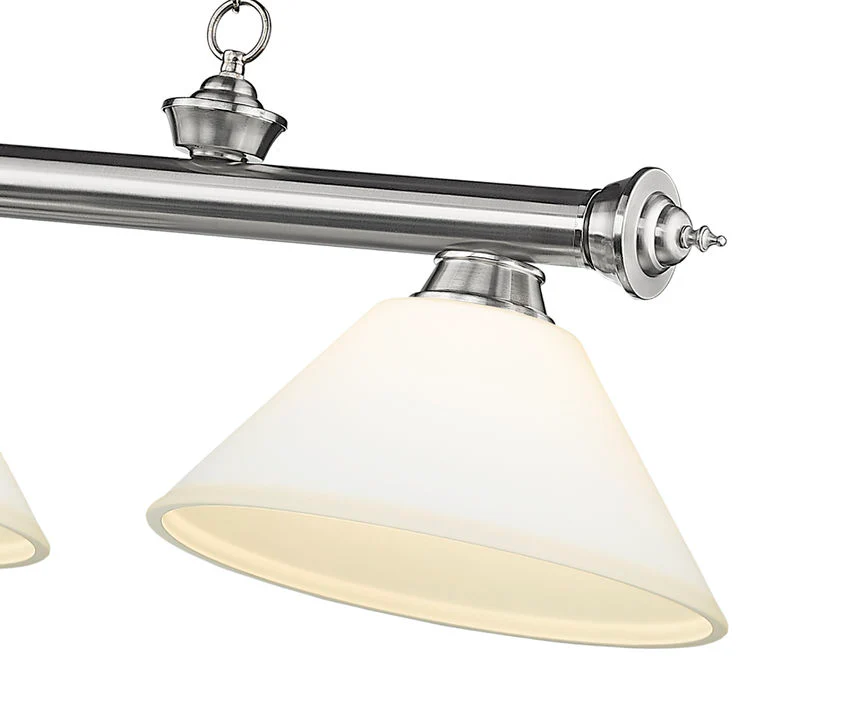 Z-Lite Cordon Brushed Nickel with Matte Opal Shades - Image 2