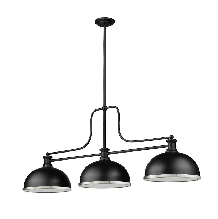Z-Lite Melange Matte Black with Brushed Nickel Accents - Image 3