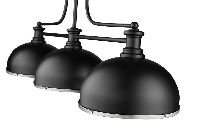 Z-Lite Melange Matte Black with Brushed Nickel Accents - Image 4