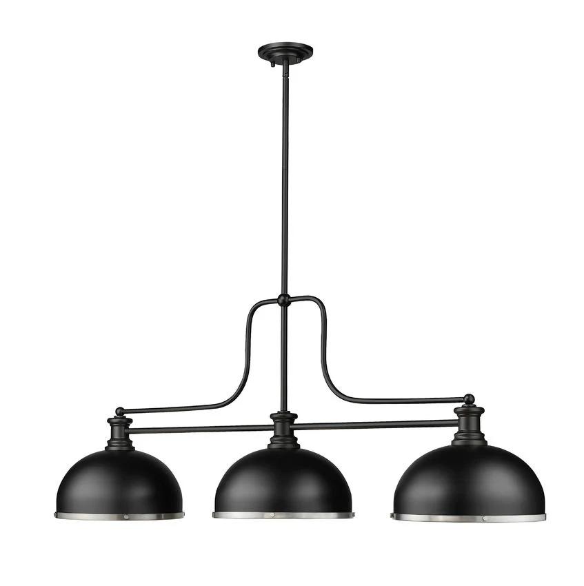 Z-Lite Melange Matte Black with Brushed Nickel Accents - Image 5