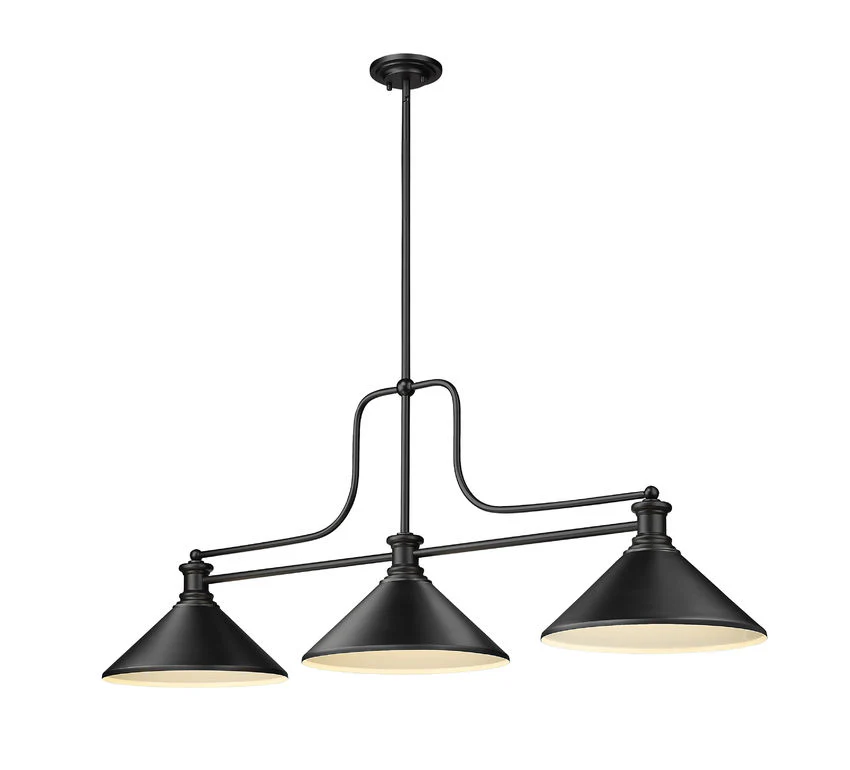 Z-Lite Melange Matte Black with Matte Black Shade - Image 3