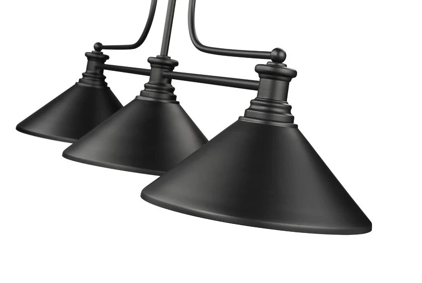 Z-Lite Melange Matte Black with Matte Black Shade - Image 4