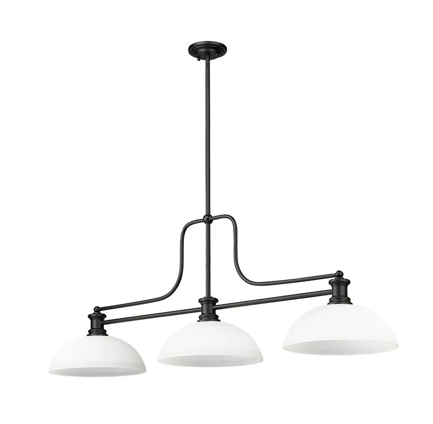 Z-Lite Melange Matte Black with Matte Opal Shade - Image 3