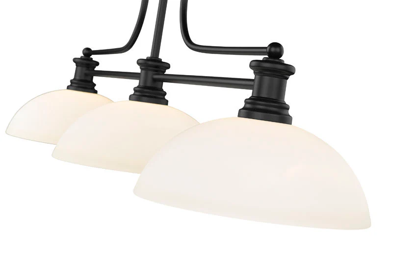 Z-Lite Melange Matte Black with Matte Opal Shade - Image 4